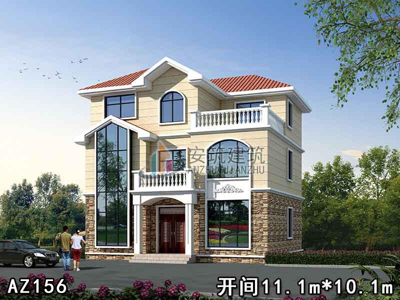 ����ŷʽС����100ƽũ���Խ�������ʽ������¶̨�������ͼֽ,AZ156